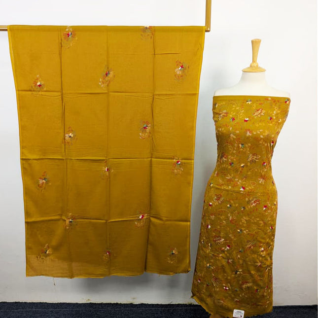 Fancy Lawn with Handmade Full Jaal Kacha Tanka Work 3Pc Unstitched