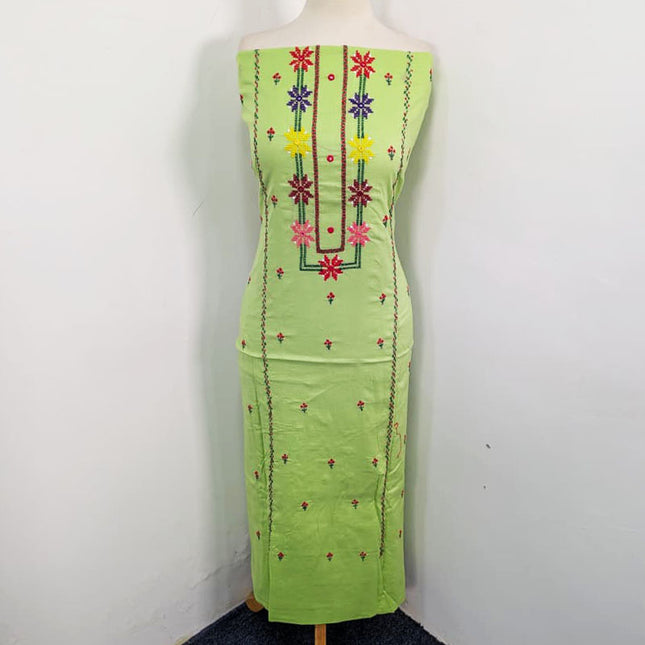 Handmade Gala Style Pakka Tanka + Mirror Work Lawn 3Pc Unstitched