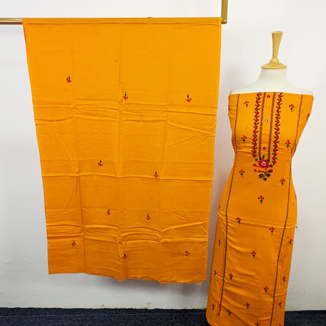 Lawn with Gala Style Pakka Tanka + Mirror Work 3Pc Unstitched