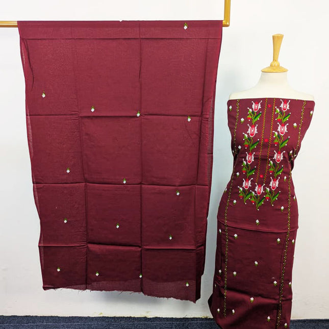 Fancy Lawn with Gala Style Pakka Tanka + Mirror Work 3Pc Unstitched