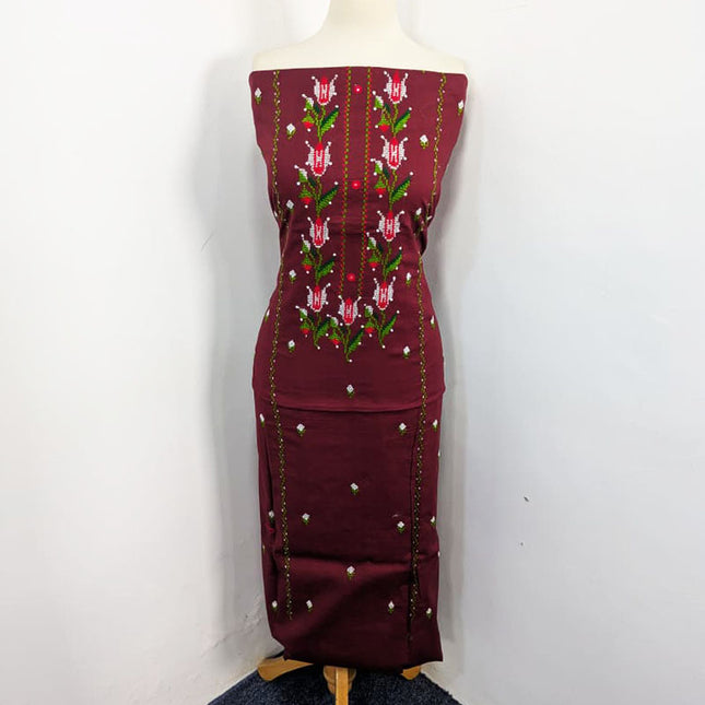 Fancy Lawn with Gala Style Pakka Tanka + Mirror Work 3Pc Unstitched