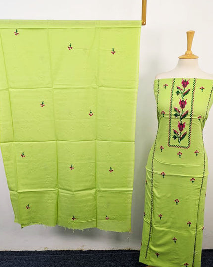 Handmade Gala Style Pakka Tanka + Mirror Work Lawn 3Pc Unstitched