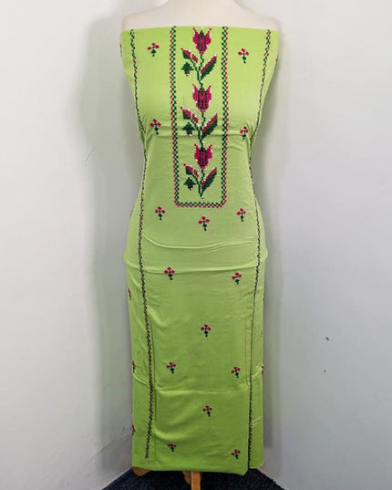 Handmade Gala Style Pakka Tanka + Mirror Work Lawn 3Pc Unstitched