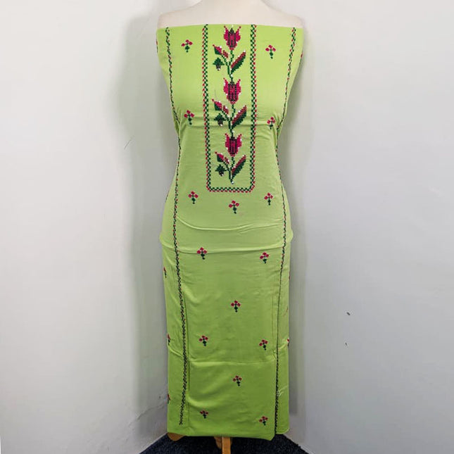 Handmade Gala Style Pakka Tanka + Mirror Work Lawn 3Pc Unstitched