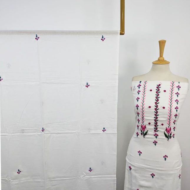 Lawn with Gala Style Pakka Tanka + Mirror Work 3Pc Unstitched