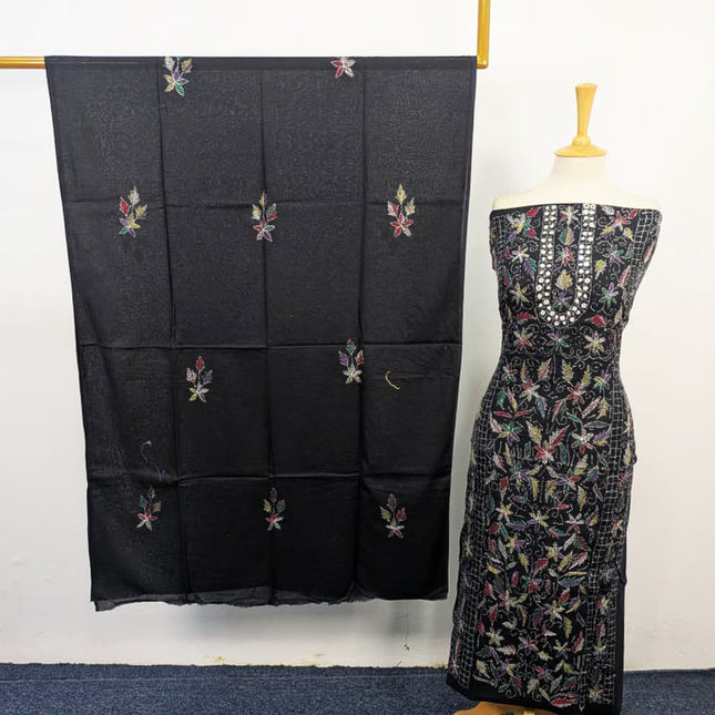 Fancy Lawn with Full Jaal Kacha Tanka + Mirror Work 3Pc Unstitched