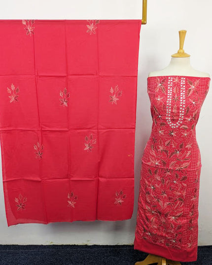 Fancy Lawn with Full Jaal Kacha Tanka + Mirror Work 3Pc Unstitched