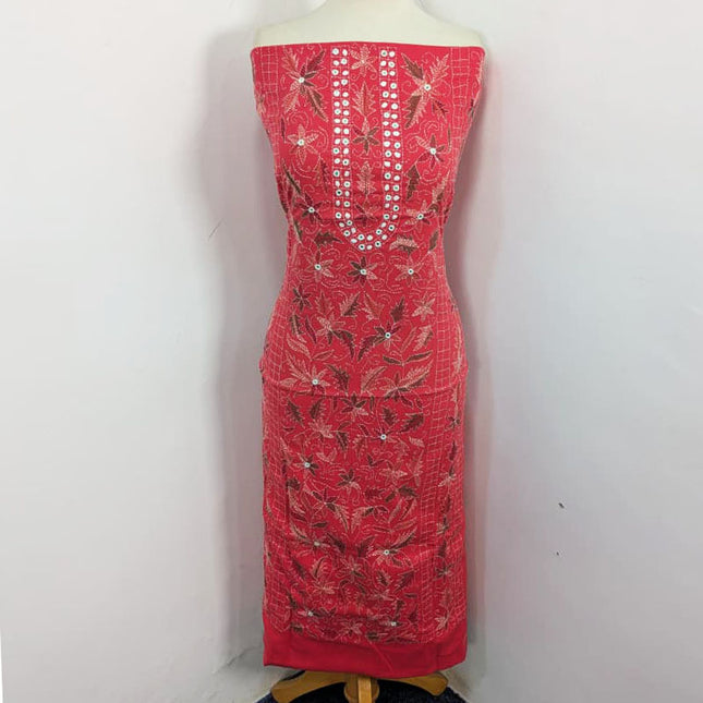 Fancy Lawn with Full Jaal Kacha Tanka + Mirror Work 3Pc Unstitched