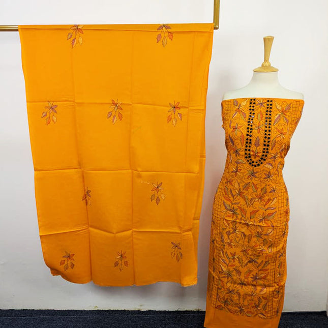 Fancy Lawn with Full Jaal Kacha Tanka + Mirror Work 3Pc Unstitched