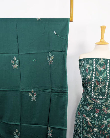 Handmade Full Jaal Kacha Tanka + Mirror Work Lawn 3Pc Unstitched