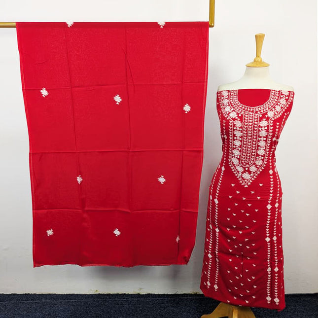 Handmade Banarasi + Mirror Work Shirt Dupatta Lawn 3Pc Unstitched