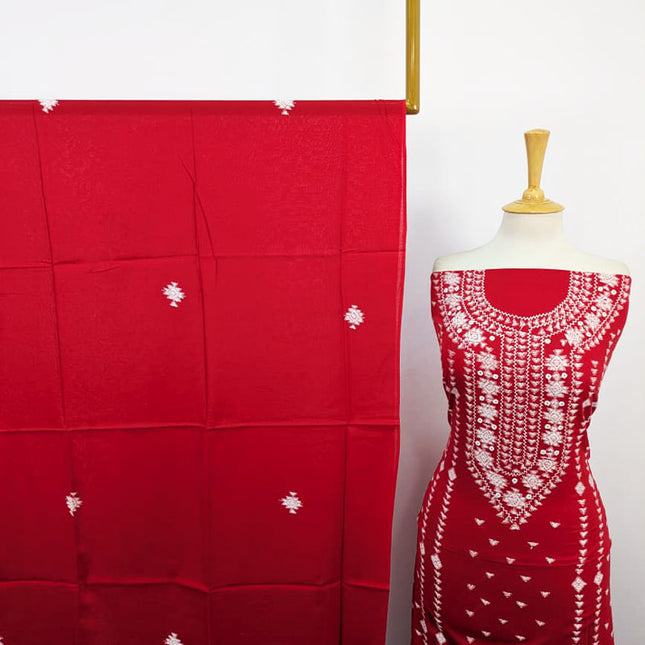 Handmade Banarasi + Mirror Work Shirt Dupatta Lawn 3Pc Unstitched