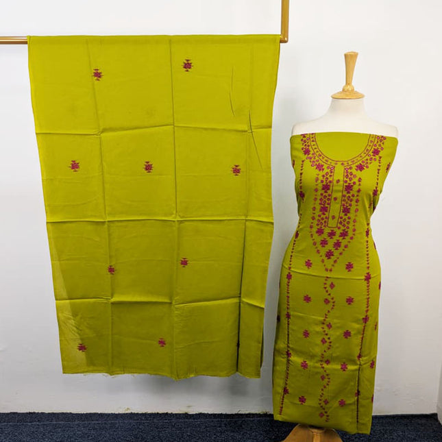 Fancy Handmade Banarasi + Mirror Work Lawn 3Pc Unstitched