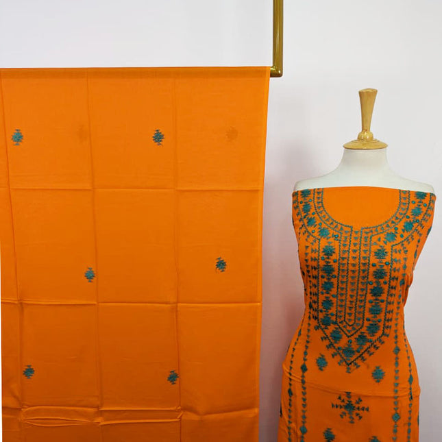 Handmade Banarasi + Mirror Work Shirt Dupatta Lawn 3Pc Unstitched