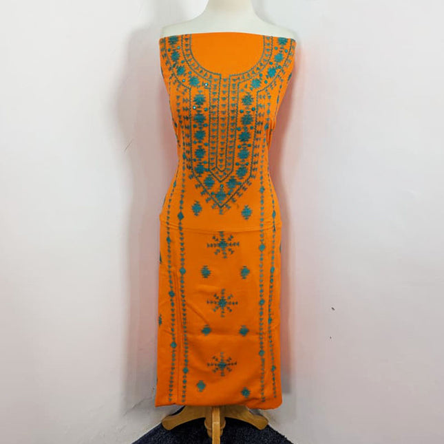 Handmade Banarasi + Mirror Work Shirt Dupatta Lawn 3Pc Unstitched