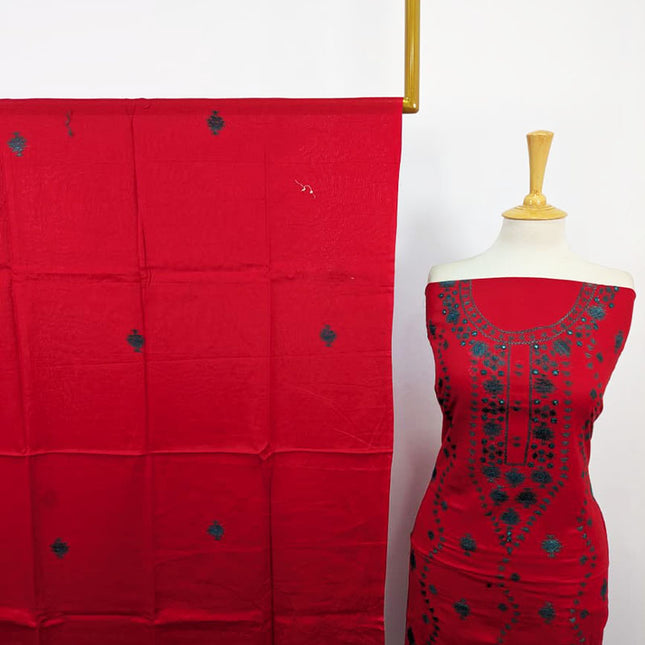 Lawn with Handmade Banarasi + Mirror Work 3Pc Unstitched