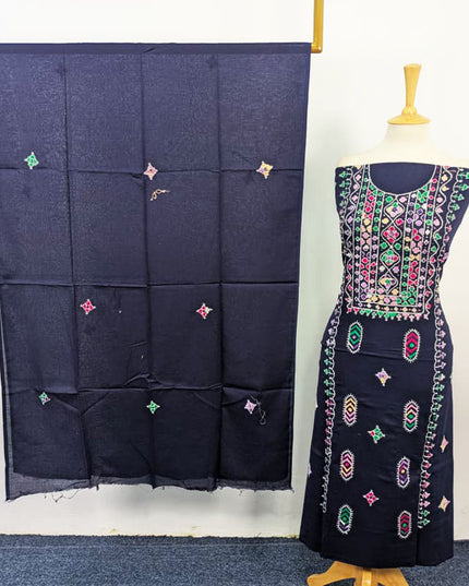 Handmade Balochi Tanka + Mirror Work Lawn 3Pc Unstitched