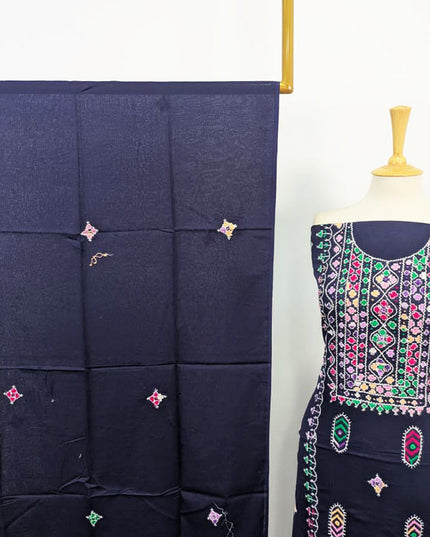 Handmade Balochi Tanka + Mirror Work Lawn 3Pc Unstitched