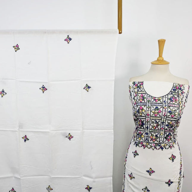 Lawn with Handmade Balochi Tanka + Mirror Work 3Pc Unstitched