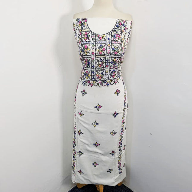 Lawn with Handmade Balochi Tanka + Mirror Work 3Pc Unstitched
