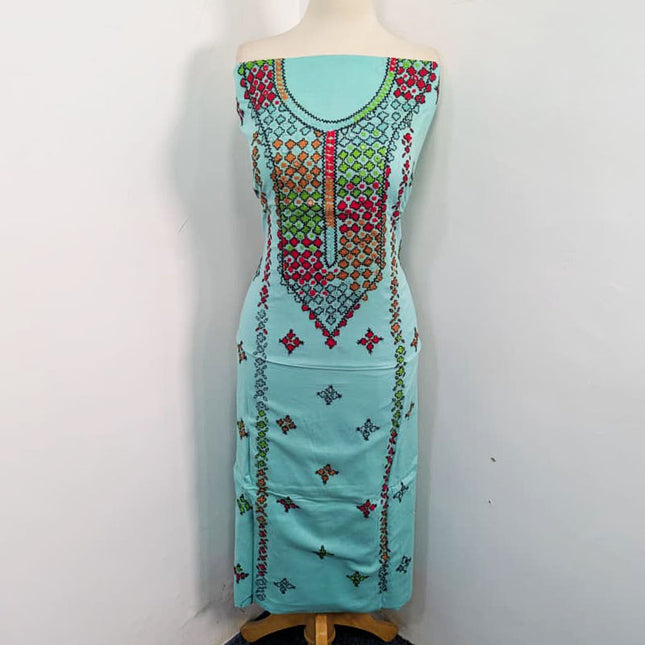 Fancy Handmade Balochi Tanka + Mirror Work Lawn 3Pc Unstitched