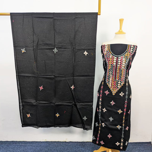 Fancy Handmade Balochi Tanka + Mirror Work Lawn 3Pc Unstitched