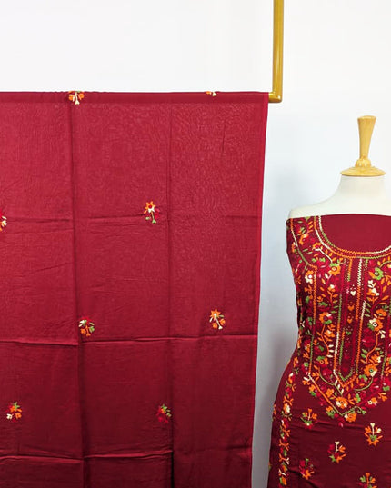 Fancy Handmade Multicolor Pakka Tanka + Mirror Work Lawn 3Pc Unstitched