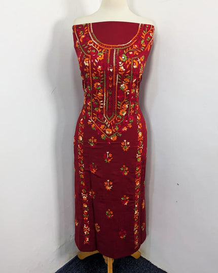 Fancy Handmade Multicolor Pakka Tanka + Mirror Work Lawn 3Pc Unstitched