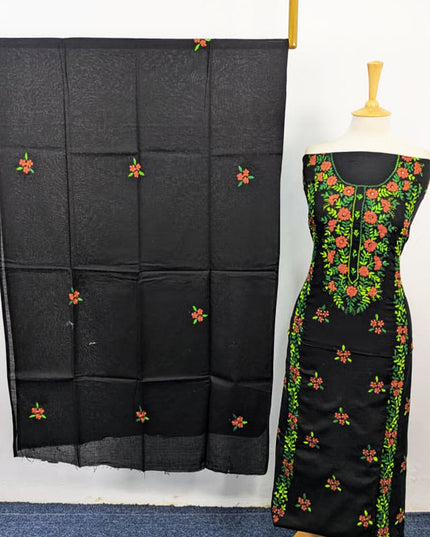 Lawn with Handmade Multicolor Pakka Tanka + Mirror Work 3Pc Unstitched