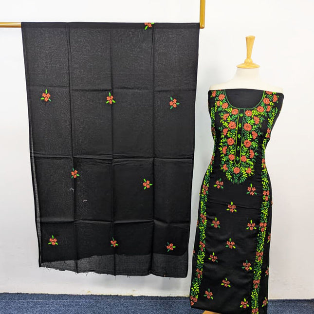 Lawn with Handmade Multicolor Pakka Tanka + Mirror Work 3Pc Unstitched