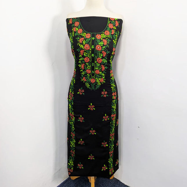 Lawn with Handmade Multicolor Pakka Tanka + Mirror Work 3Pc Unstitched