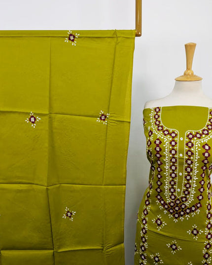Handmade Multicolor Pakka Tanka + Mirror Work Lawn 3Pc Unstitched
