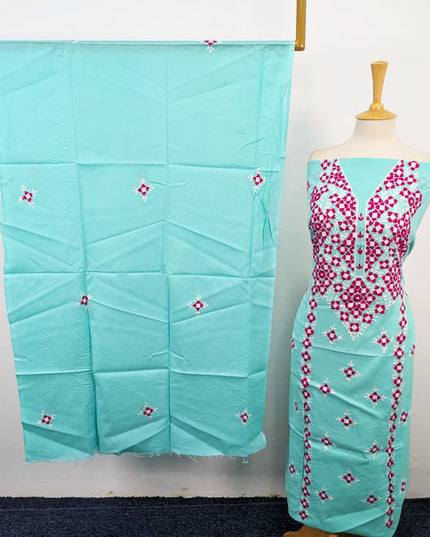 Lawn with Handmade Multicolor Pakka Tanka + Mirror Work 3Pc Unstitched