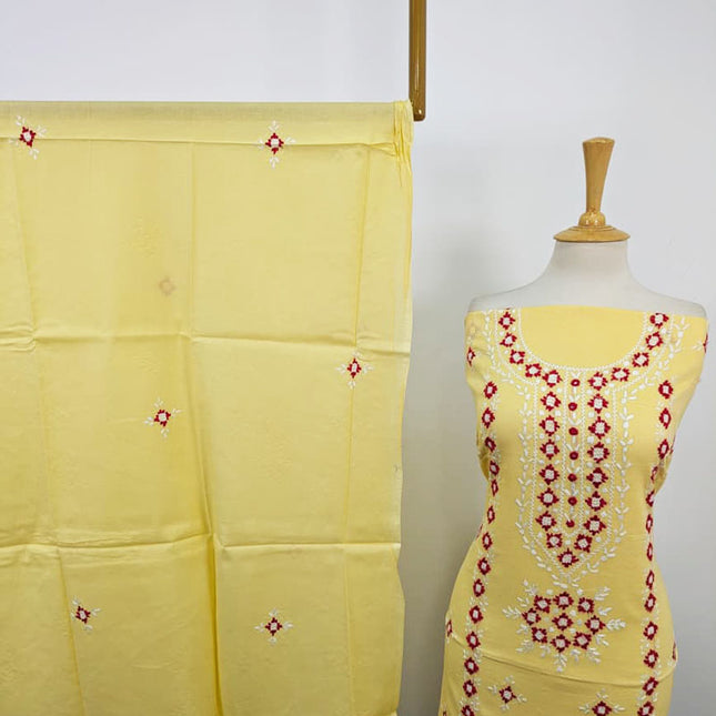 Handmade Gala Style Pakka Tanka Work Lawn 3Pc Unstitched