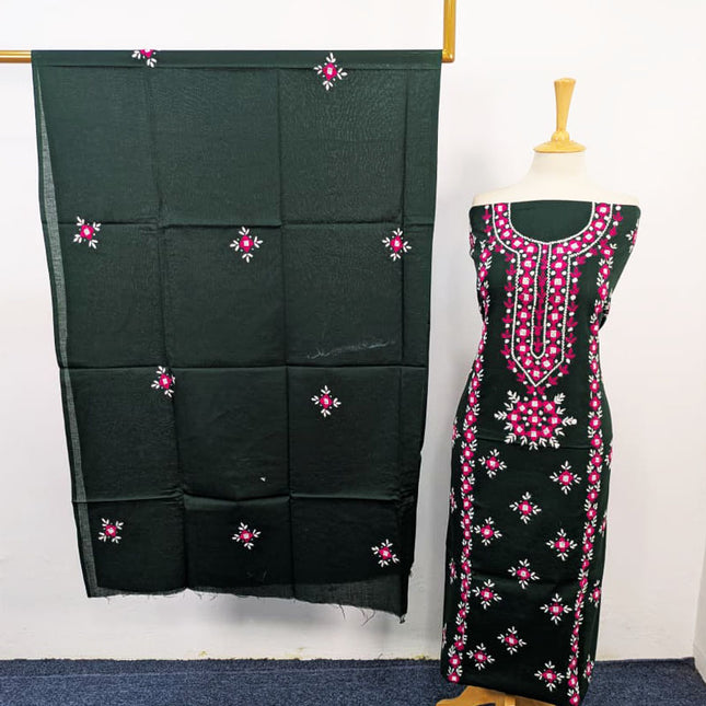 Handmade Gala Style Pakka Tanka Work Lawn 3Pc Unstitched