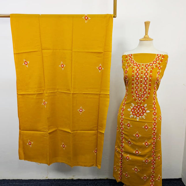 Handmade Gala Style Pakka Tanka Work Lawn 3Pc Unstitched