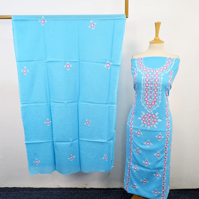 Handmade Gala Style Pakka Tanka Work Lawn 3Pc Unstitched