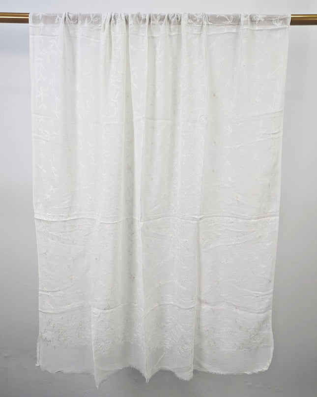 Crinkle Chiffon with Pakka Tanka + Georgette Jaal Work Dyeable Dupatta