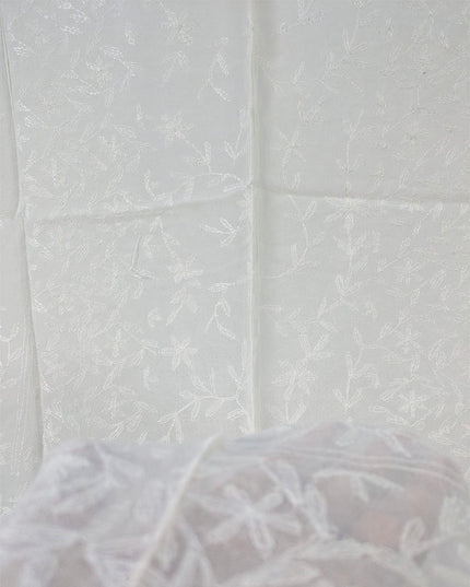 Crinkle Chiffon with Pakka Tanka + Georgette Jaal Work Dyeable Dupatta