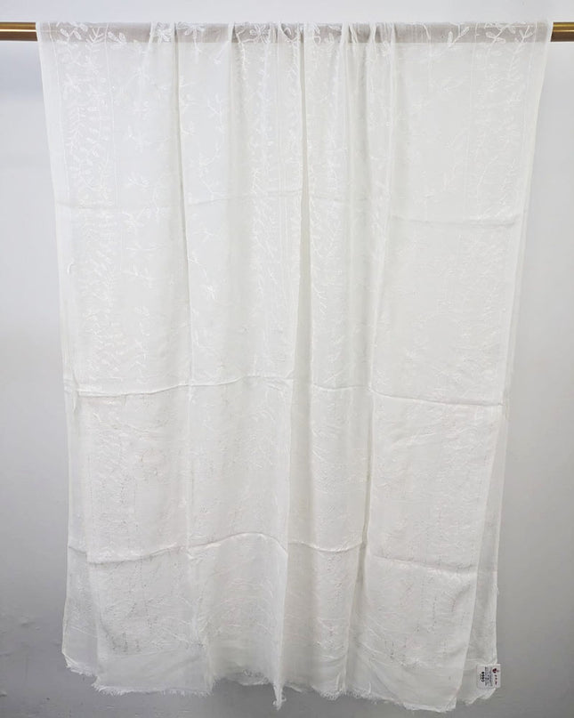 Dyeable Crinkle Chiffon with Pakka Tanka + Georgette Jaal Work Dupatta