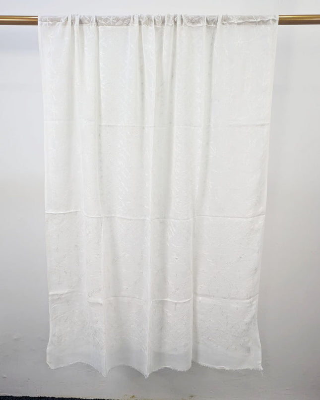 Pakka Tanka + Georgette Jaal Work Dyeable Crinkle Chiffon Dupatta