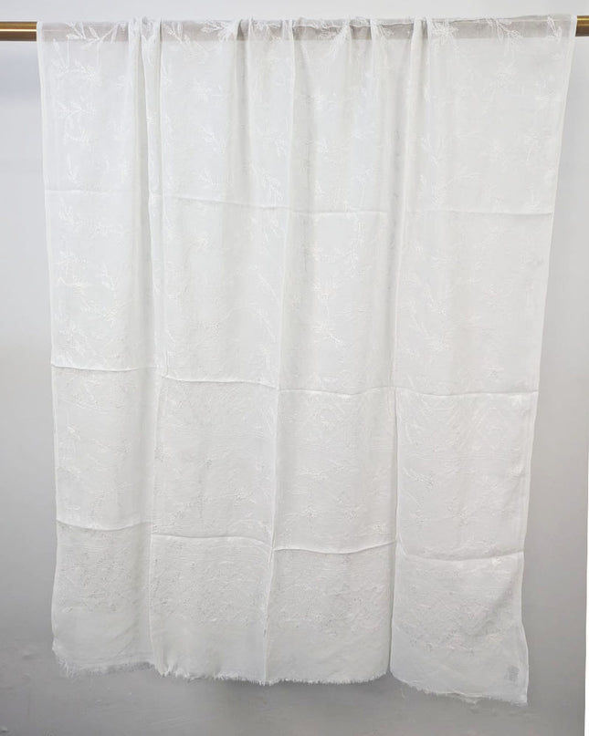 Dyeable Crinkle Chiffon with Pakka Tanka + Georgette Jaal Work Dupatta