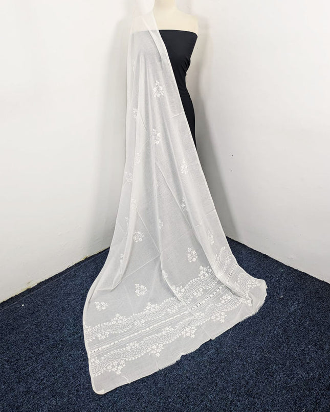 Handmade Pakka Tanka + Tarkashi Jaal Work Dyeable Lawn Dupatta