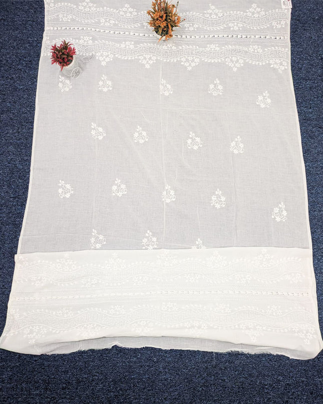 Handmade Pakka Tanka + Tarkashi Jaal Work Dyeable Lawn Dupatta