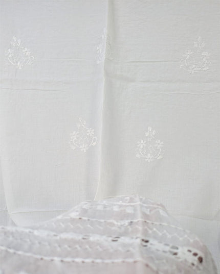 Handmade Pakka Tanka + Tarkashi Jaal Work Dyeable Lawn Dupatta