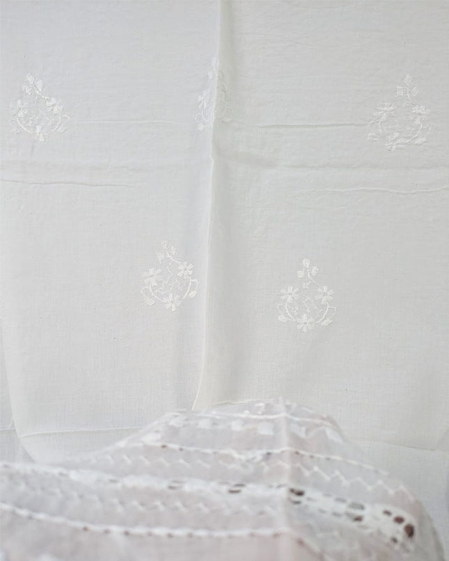 Handmade Pakka Tanka + Tarkashi Jaal Work Dyeable Lawn Dupatta