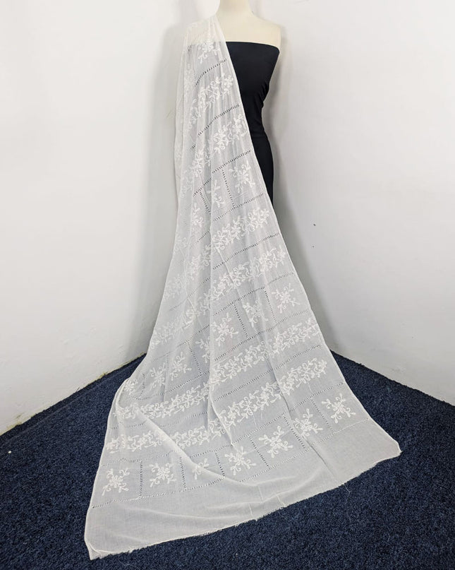 Dyeable Lawn with Shadow, Chikankari + Tarkashi Jaal Work Dupatta