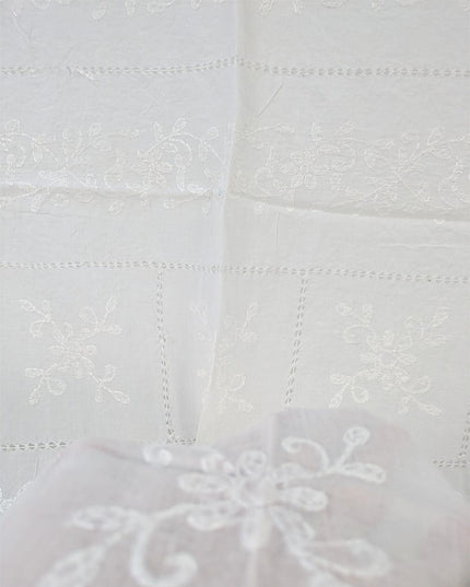 Dyeable Lawn with Shadow, Chikankari + Tarkashi Jaal Work Dupatta