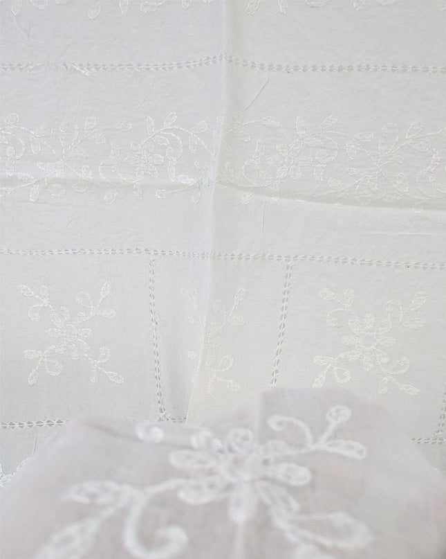 Dyeable Lawn with Shadow, Chikankari + Tarkashi Jaal Work Dupatta