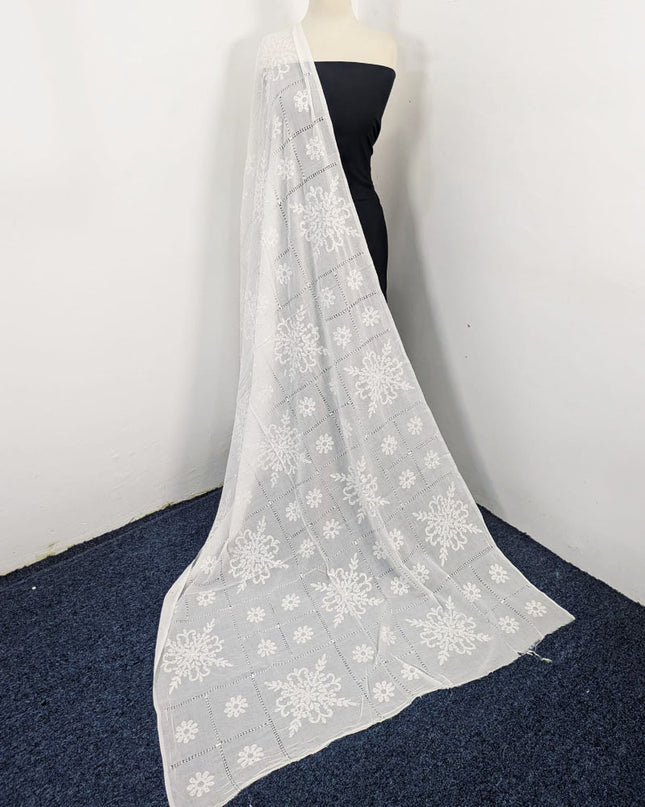 Dyeable Lawn with Shadow, Chikankari + Tarkashi Jaal Work Dupatta
